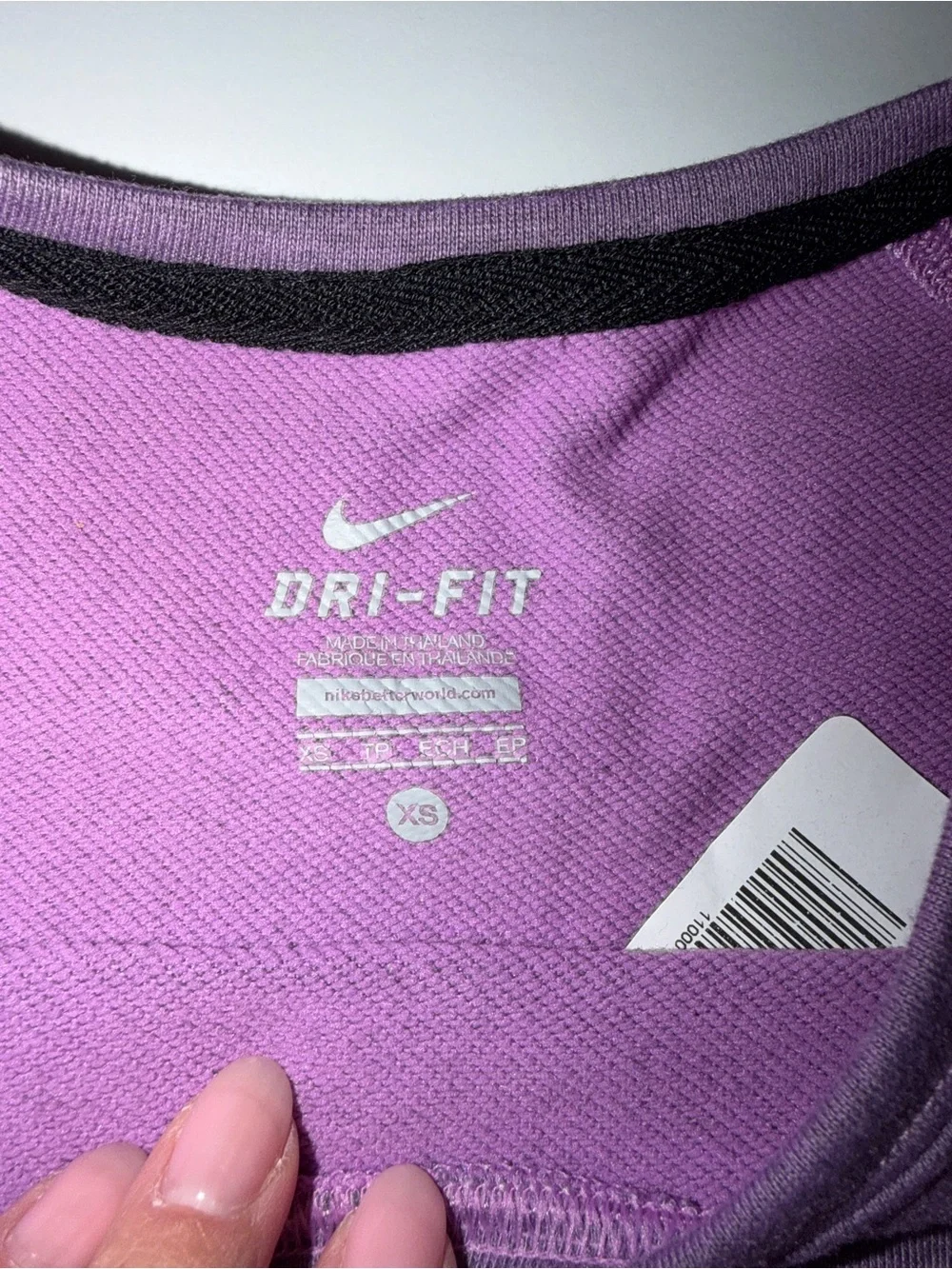 Nike Heathered Purple Performance Tank with Light Lavender Accents